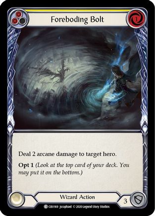 Image of Foreboding Bolt (Yellow) [CRU169] (Crucible of War)  1st Edition Rainbow Foil