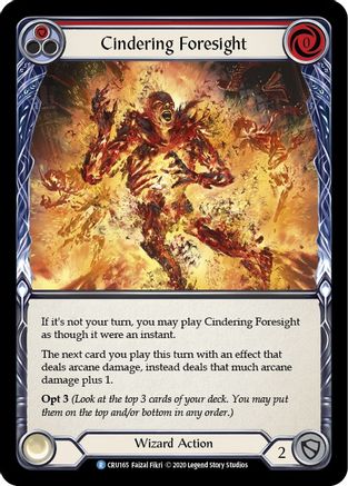 Image of Cindering Foresight (Red) [CRU165] (Crucible of War)  1st Edition Rainbow Foil