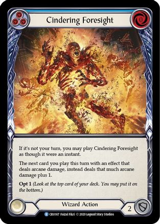 Image of Cindering Foresight (Blue) [U-CRU167] (Crucible of War Unlimited)  Unlimited Normal