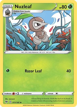 Image of Nuzleaf (011/185) [Sword & Shield: Vivid Voltage]