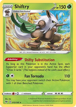 Image of Shiftry (012/185) [Sword & Shield: Vivid Voltage]