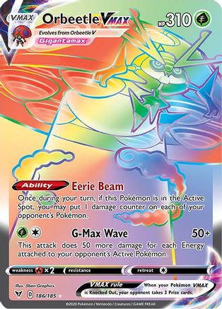 Image of Orbeetle VMAX (186/185) [Sword & Shield: Vivid Voltage]