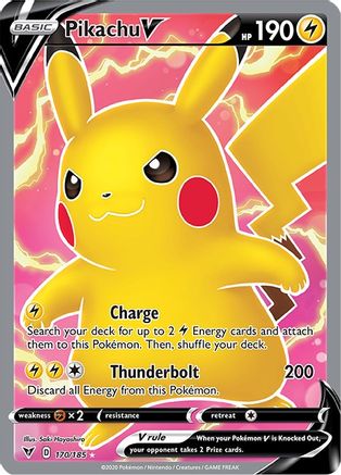 Image of Pikachu V (170/185) [Sword & Shield: Vivid Voltage]
