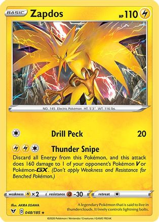 Image of Zapdos (048/185) [Sword & Shield: Vivid Voltage]