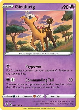 Image of Girafarig (065/185) [Sword & Shield: Vivid Voltage]