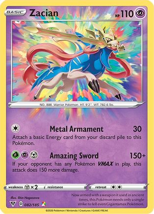 Image of Zacian (082/185) [Sword & Shield: Vivid Voltage]