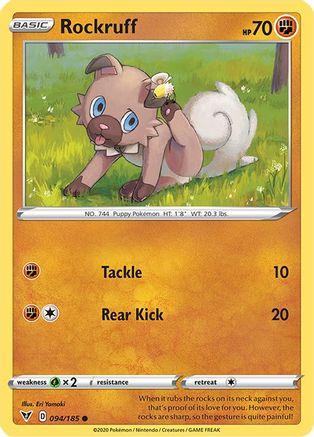 Image of Rockruff (094/185) [Sword & Shield: Vivid Voltage]