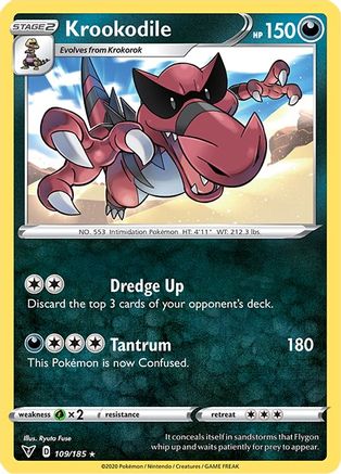 Image of Krookodile (109/185) [Sword & Shield: Vivid Voltage]