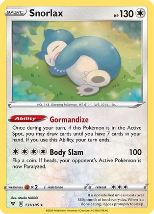 Image of Snorlax (131/185) [Sword & Shield: Vivid Voltage]