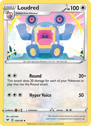 Image of Loudred (136/185) [Sword & Shield: Vivid Voltage]