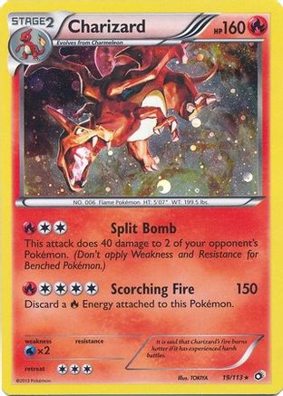 Image of Charizard (19/113) (Cosmos Holo) [Black & White: Legendary Treasures]