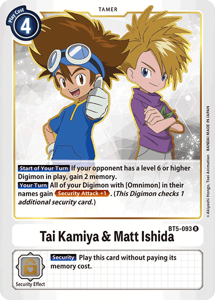 Image of Tai Kamiya & Matt Ishida [BT5-093] [Battle of Omni]