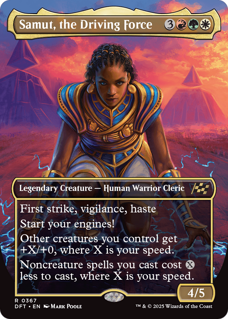 Image of Samut, the Driving Force (Borderless) [Aetherdrift]