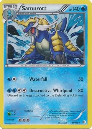 Image of Samurott (41/149) (Cosmos Holo) (Blister Exclusive) [Black & White: Boundaries Crossed]