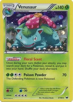 Image of Venusaur (3/108) (Cosmos Holo) (Blister Exclusive) [Black & White: Dark Explorers]
