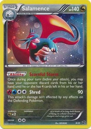 Image of Salamence (8/20) (Cosmos Holo) (Blister Exclusive) [Black & White: Dragon Vault]