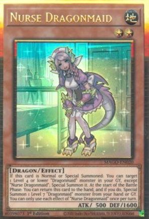 Image of Nurse Dragonmaid [MAGO-EN020] Gold Rare