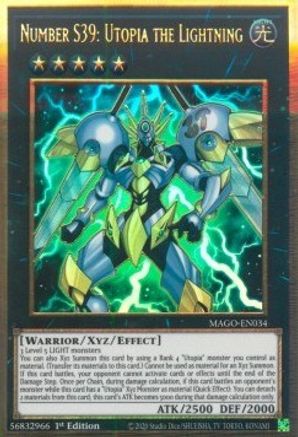 Image of Number S39: Utopia the Lightning [MAGO-EN034] Gold Rare
