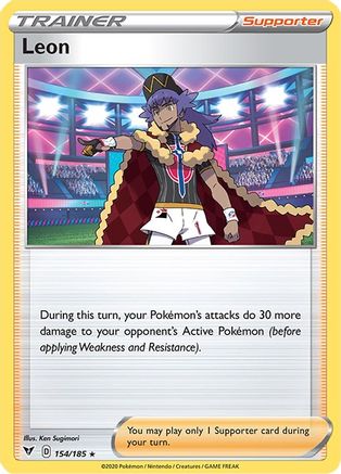 Image of Leon (154/185) (Theme Deck Exclusive) [Sword & Shield: Vivid Voltage]