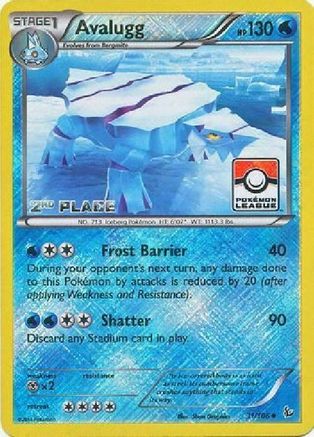 Image of Avalugg (31/106) (League Promo 2nd Place) [XY: Flashfire]