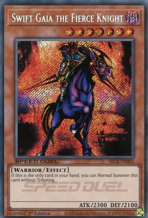 Image of Swift Gaia the Fierce Knight (Secret) [SBCB-EN005] Secret Rare