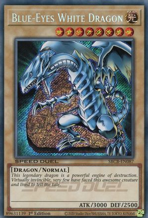 Image of Blue-Eyes White Dragon (Secret) [SBCB-EN087] Secret Rare