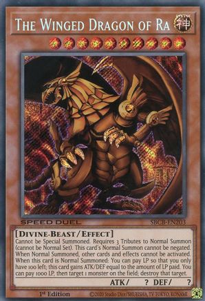 Image of The Winged Dragon of Ra [SBCB-EN203] Secret Rare