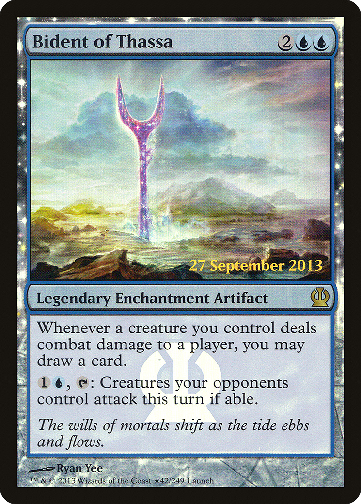 Image of Bident of Thassa (Prerelease) [Theros Promos]