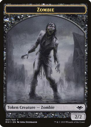 Image of Zombie // Golem Double-Sided Token [Modern Horizons Tokens]