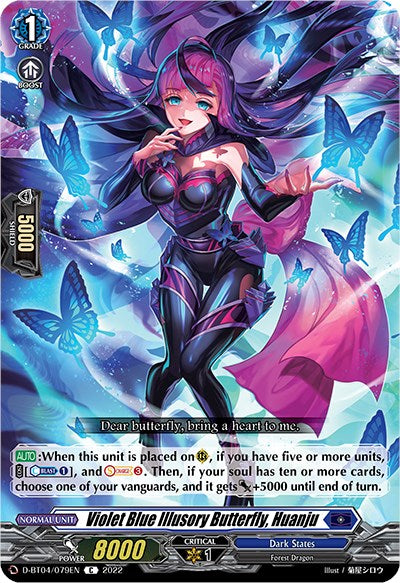 Image of Violet Blue Illusory Butterfly, Huanju (D-BT04/079EN) [Awakening of Chakrabarthi]