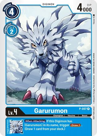 Image of Garurumon - P-007 (P-007) - Digimon Promotion Cards