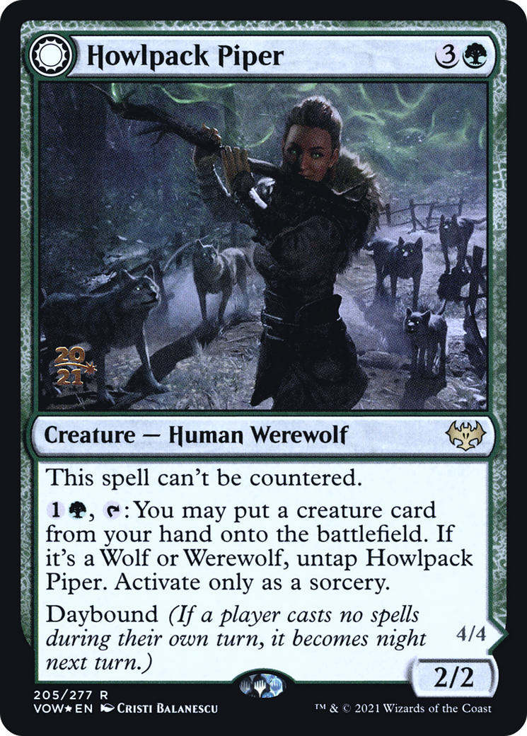 Image of Howlpack Piper // Wildsong Howler [Innistrad: Crimson Vow Prerelease Promos]