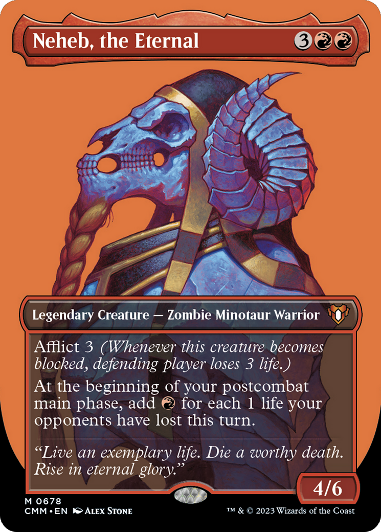 Image of Neheb, the Eternal (Borderless Profile) [Commander Masters]