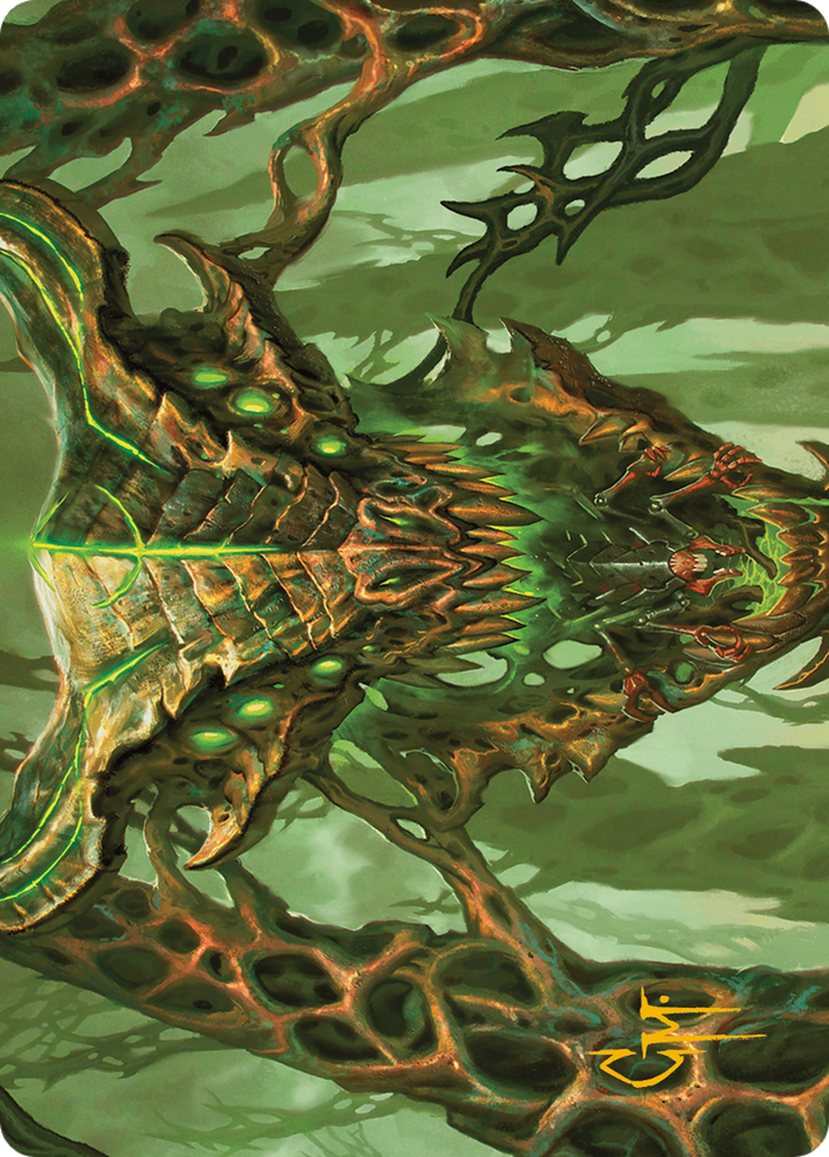 Image of Colossal Dreadmask Art Card (Gold-Stamped Signature) [Modern Horizons 3 Art Series]