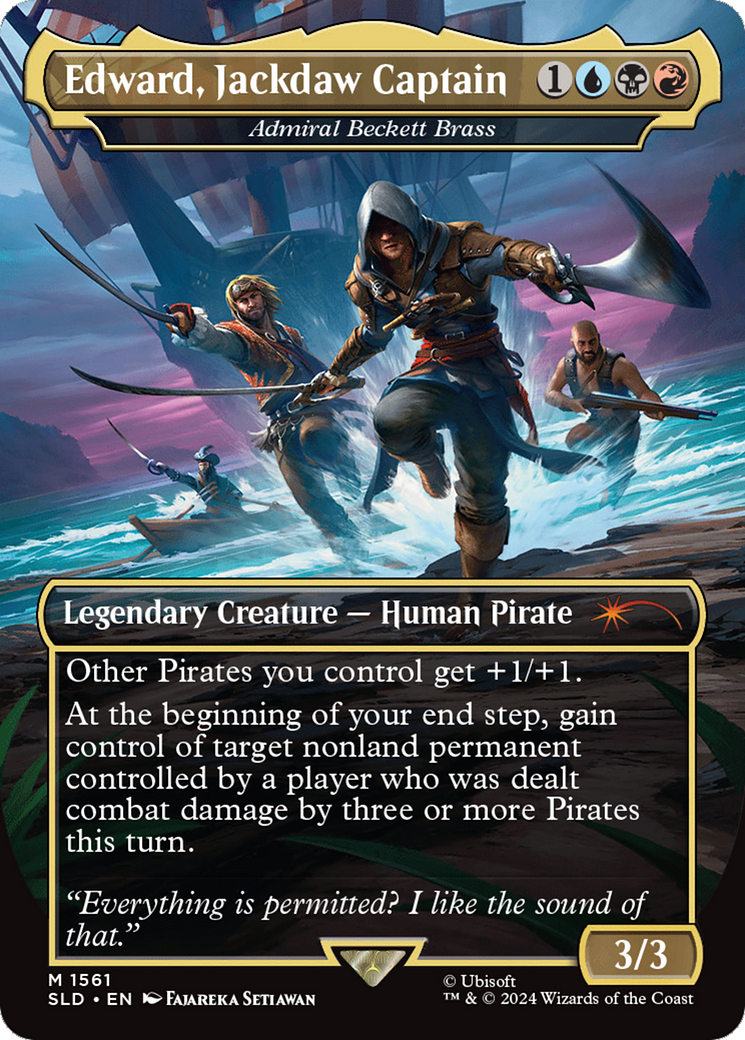 Image of Edward, Jackdaw Captain - Admiral Beckett Brass [Secret Lair Drop Series]