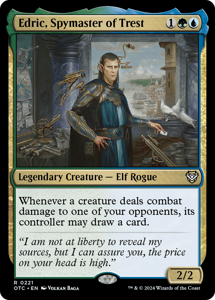 Image of Edric, Spymaster of Trest [Outlaws of Thunder Junction Commander]