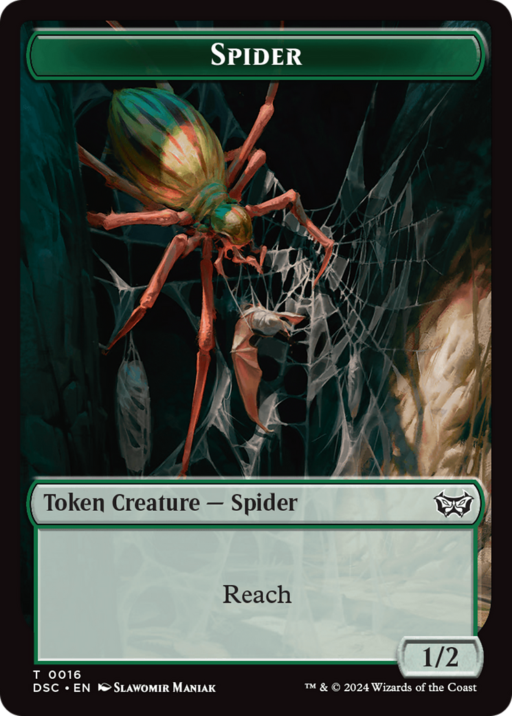 Image of Insect (0012) // Spider Double-Sided Token [Duskmourn: House of Horror Commander Tokens]