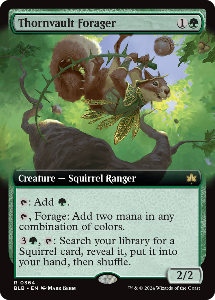 Image of Thornvault Forager (Extended Art) [Bloomburrow]