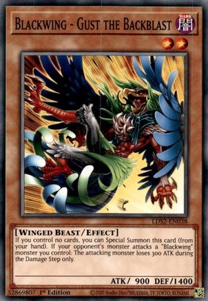 Image of Blackwing - Gust the Backblast [LDS2-EN038] Common
