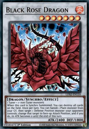 Image of Black Rose Dragon [LDS2-EN110] Ultra Rare