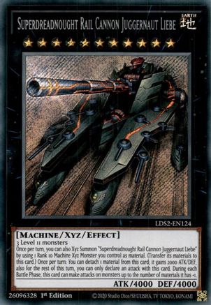 Superdreadnought Rail Cannon Juggernaut Liebe [LDS2-EN124] Secret Rare