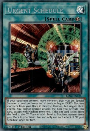 Image of Urgent Schedule [LDS2-EN125] Secret Rare