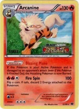 Image of Arcanine (12/99) (Staff Prerelease Promo) [Black & White: Black Star Promos]