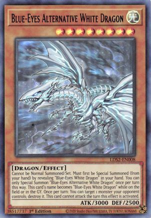 Image of Blue-Eyes Alternative White Dragon (Blue) [LDS2-EN008] Ultra Rare
