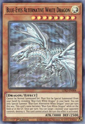 Image of Blue-Eyes Alternative White Dragon (Green) [LDS2-EN008] Ultra Rare