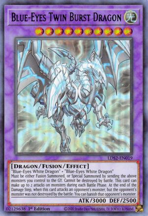 Image of Blue-Eyes Twin Burst Dragon (Purple) [LDS2-EN019] Ultra Rare
