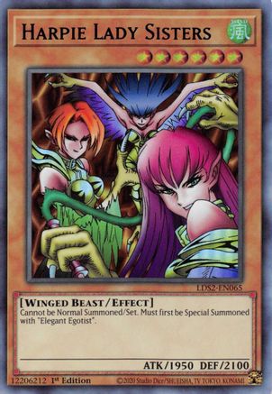 Image of Harpie Lady Sisters (Blue) [LDS2-EN065] Ultra Rare