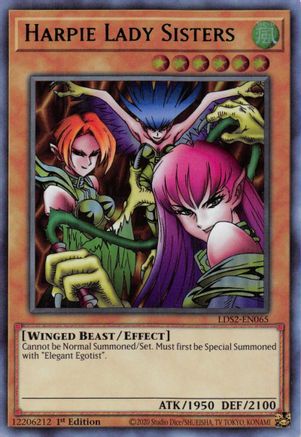 Image of Harpie Lady Sisters (Green) [LDS2-EN065] Ultra Rare