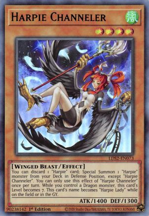 Image of Harpie Channeler (Green) [LDS2-EN073] Ultra Rare
