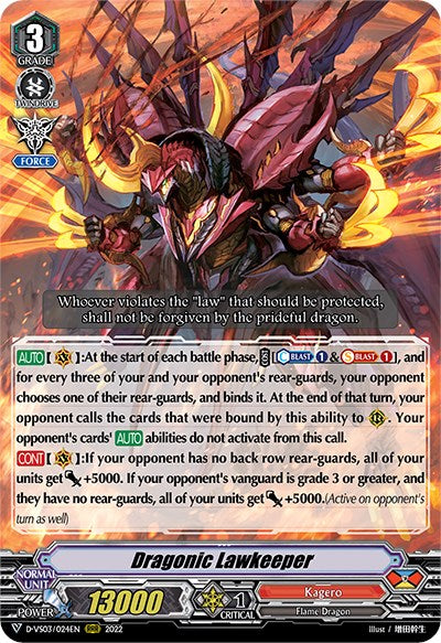 Image of Dragonic Lawkeeper (D-VS03/024EN) [V Clan Collection Vol.3]